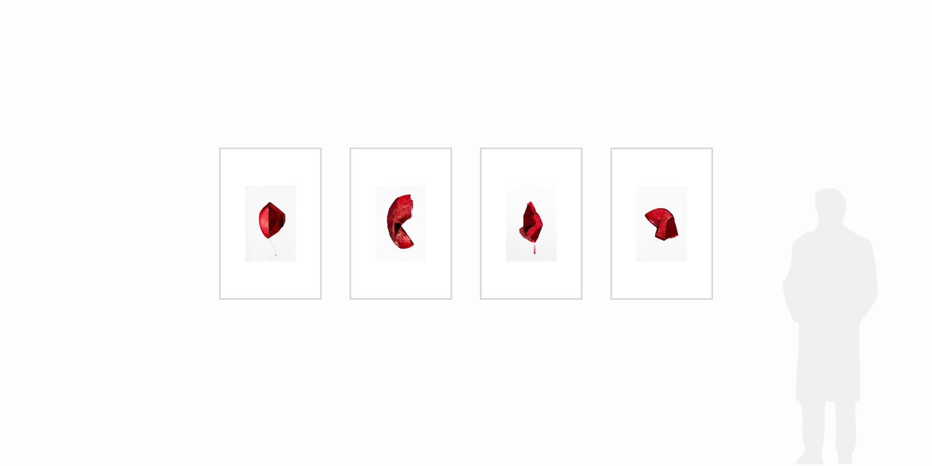 rot; 4 Ausbelichtungen 64 × 96 cm