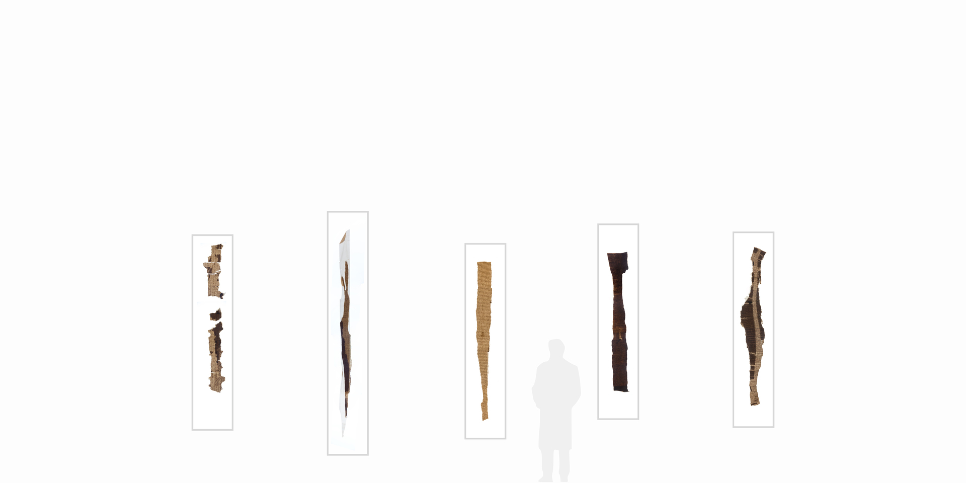streifen solo I - V; 5 Ausbelichtungen 48 × 240 und 48 × 300 cm