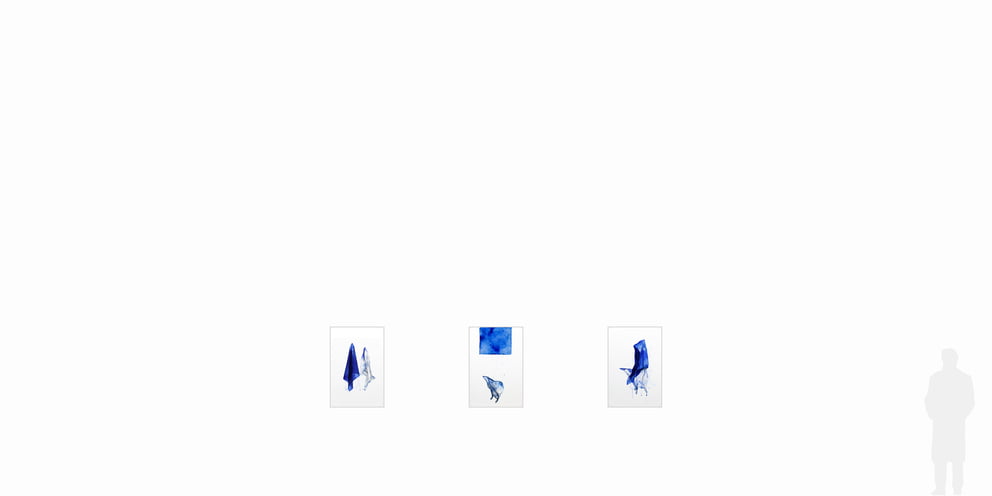 royalblau i iii 3 fotogafien; Ausbelichtung 64 × 96 cm