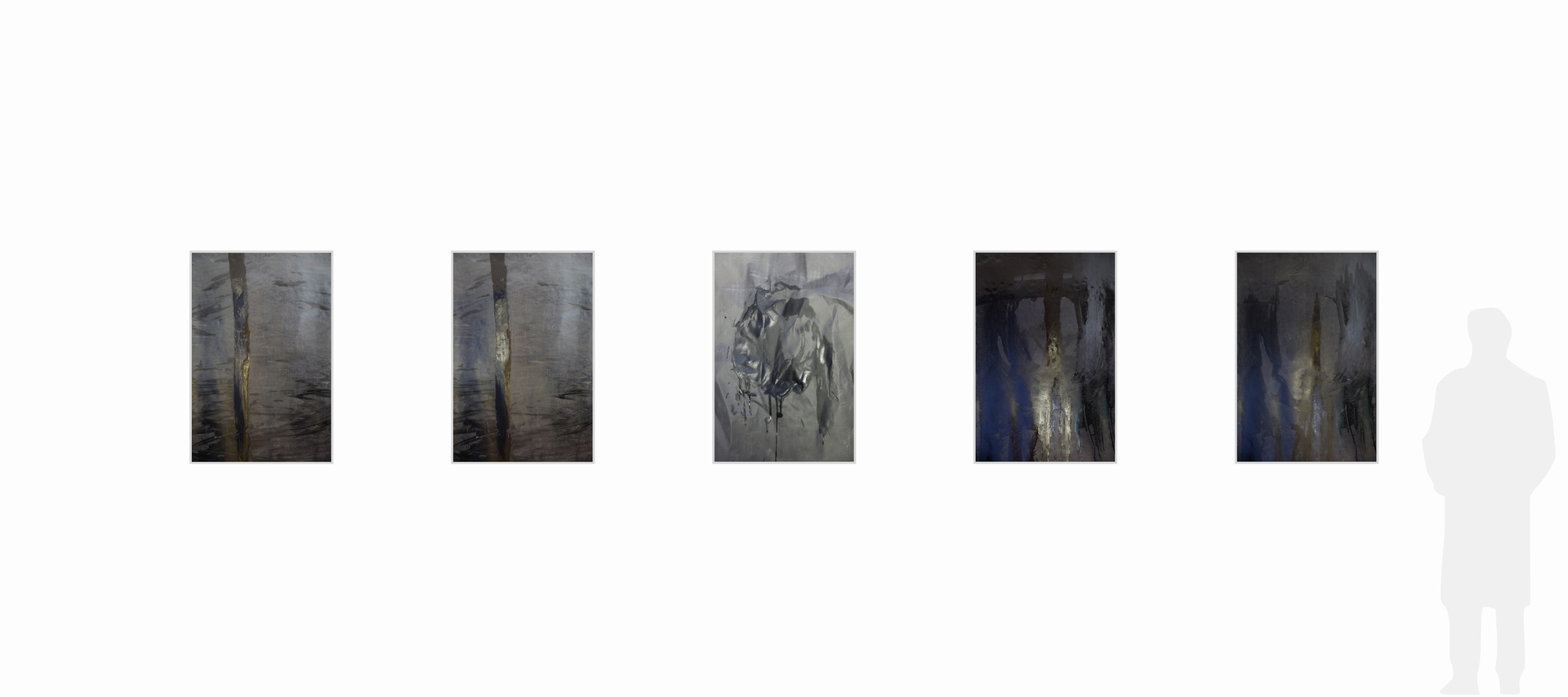 menetekel 01 - 05; 5 Ausbelichtungen 64 × 96 cm