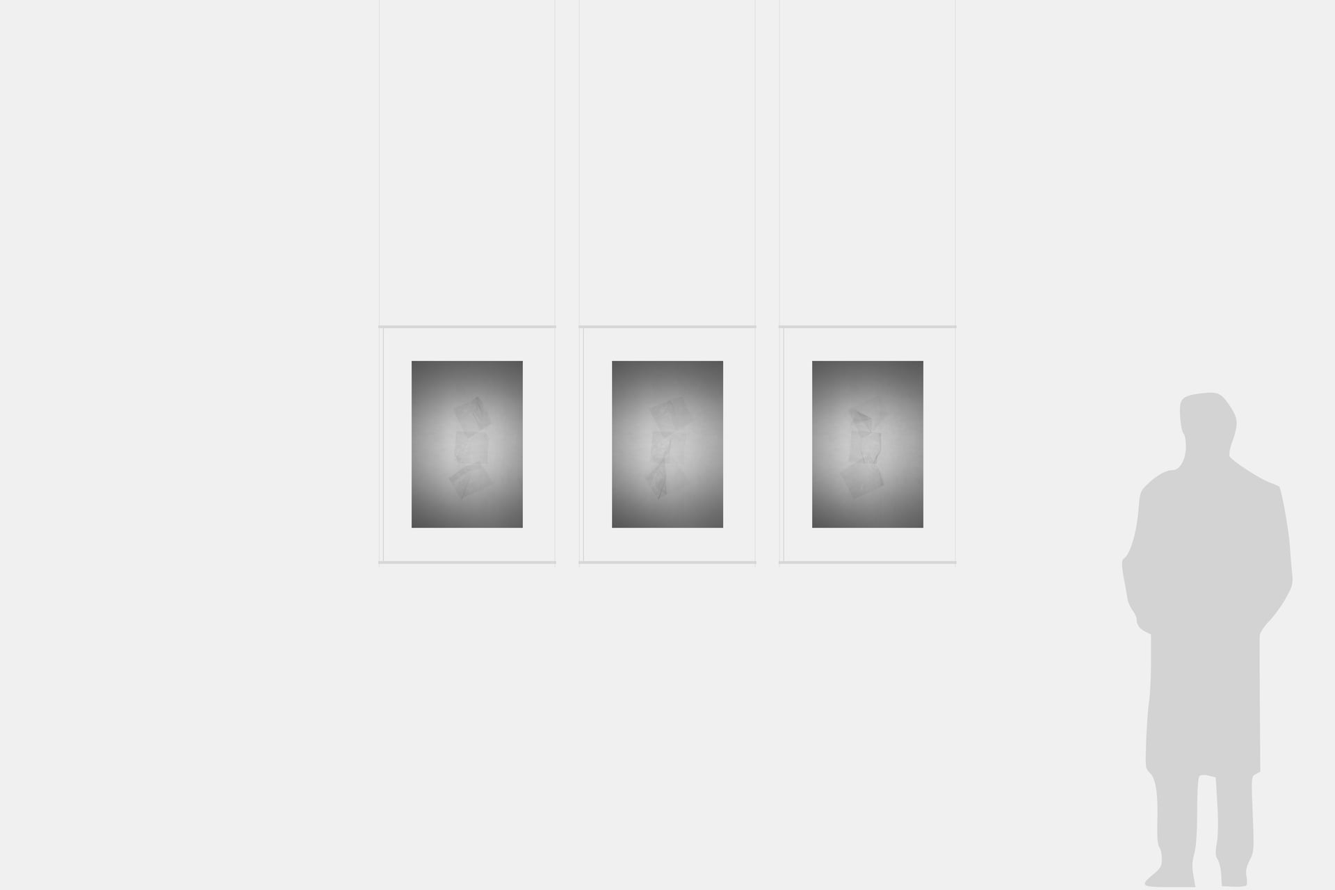 drei quadrate a 01 - 03; 3 Ausbelichtungen 40 × 60 cm